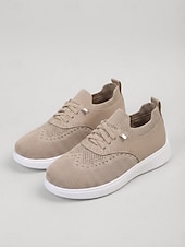 cheap Women's Sneakers-Women's Pink Breathable Knit Sneakers – Lightweight Walking Shoes, Slip-On Style Shoes for Casual, Travel &amp; Everyday Use