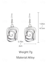 voordelige Damesoorbellen-Damesoorbellen in bohemian stijl met geometrische spiraalvormige hangers van legering, goud- en zilverkleurige statement oorbellen voor strandvakanties, casual zomeroutfits en dagelijks gebruik.