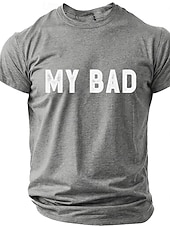 Χαμηλού Κόστους Σαρκαστικό Χιούμορ T-shirts-Ανδρικά Σαρκαστικός Μπλουζάκι Κοντομάνικο Κοντομάνικη μπλούζα 3D εκτύπωση Στρογγυλή Ψηλή Λαιμόκοψη Πουκάμισο Μοντέρνα Υψηλής Ποιότητας Απλός Causal Καθημερινά Πάρτι Θαλασσί Μπλε Απαλό Μπλε της Λίμνης