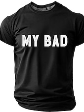 Χαμηλού Κόστους Σαρκαστικό Χιούμορ T-shirts-Ανδρικά Σαρκαστικός Μπλουζάκι Κοντομάνικο Κοντομάνικη μπλούζα 3D εκτύπωση Στρογγυλή Ψηλή Λαιμόκοψη Πουκάμισο Μοντέρνα Υψηλής Ποιότητας Απλός Causal Καθημερινά Πάρτι Θαλασσί Μπλε Απαλό Μπλε της Λίμνης