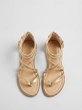 cheap Women-Women's Gold Gladiator Flat Sandals – Strappy Thong Beach Sandals for Outdoor Resorts &amp; Summer Vacation Wear