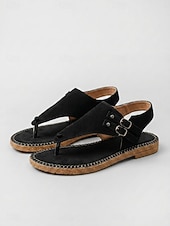 billige Flate sandaler-Beige sandaler til dame – lette, flate sommersandaler med elastisk bånd for strand, fritidsklær og reiser