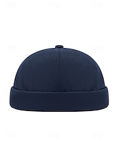 abordables Chapeaux pour hommes-Bonnet en coton sans visière pour homme, bonnet ajustable multicolore idéal pour la pêche, les voyages et les loisirs au quotidien.