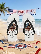 baratos Sapatos masculinos-Chinelo masculino com estampa da bandeira americana – sandálias de praia leves para o Dia da Independência e celebrações dos EUA. &amp;viagens de verão