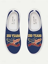  Damesschoenen in blauw met Amerikaans jubileummotief - casual sneakers met print van de Amerikaanse adelaar, ademend mesh bovenwerk en lichtgewicht EVA-zool, perfect voor parades en festiviteiten op 4