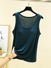  Women's Cold Shoulder Tops Texture Solid Color Casual Sleeveless Regular Tops Casual Light Blue Iron Gray Peacock Green Black Lotus Root Pink Summer Spring