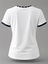  Giorno dell'Indipendenza Americana Per donna Maglietta Stampato Grafico Bandiera Lettera Vintage Moda Elegante Manica Corta Girocollo Top Regolari Casuale Quotidiano Weekend Blu Bianco Grigio Estate