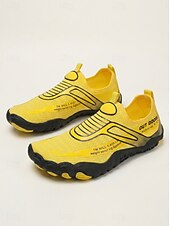 abordables Hommes-Chaussures aquatiques jaunes pour hommes - baskets minimalistes à séchage rapide - chaussures d'extérieur respirantes et antidérapantes pour les activités nautiques, les promenades sur la plage, la natation et les voyages de vacances