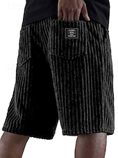 economico Pantaloncini casual-Per uomo Shorts Pantaloncini casual Pantaloncini di velluto a coste Tasca Elastico in vita A coste Semplice Testurizzato Comodità Traspirante Lunghezza al ginocchio Casuale All'aperto Spiaggia