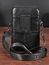 ieftine Genți de Băieți-geantă crossbody bărbătească din piele naturală - borsetă cu 3 compartimente &amp;geantă de umăr cu compartimente multiple, capacitate mare &amp;curea reglabilă pentru călătorii și naveta &amp;casual de zi cu zi,