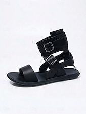 cheap Men-Men's  Strappy Sandals Casual Comfort Summer Shoes Classic Open-Toe Footwear for Outdoor Resort, Holiday Travel, Beachside Leisure and Everyday Wear