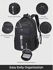 cheap College Backpacks-Men's Lightweight Laptop Backpack, Water-Resistant Large Capacity College &amp; Work Backpack for Daily Commute Travel