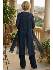 economico impacchi della madre-Shrug in Chiffon a Manica Trequarti Cappotto per Festa Sera Madre della Sposa Invitati al Matrimonio Semplice Wrap Nuziale in Colore Puro per impressionare