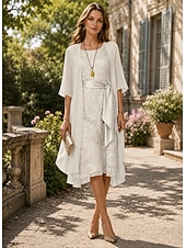 voordelige moeders wikkels-Effen Sjaals Jas Jacket Vrouwen Wrap Moeder's Bruiloft Gast Wraps Dames Elegante Halve Mouw Chiffon Wraps Met Effen Kleur Voor Avondfeest Lente  Herfst dress to impress