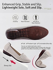 preiswerte Ballerinas für Damen-Burgunderrote Ballerinas aus echtem Leder für Damen – bequeme Slipper zum Hineinschlüpfen, ideal zum Spazierengehen, Reisen und für den Business-Casual-Look. &amp;Alltagskleidung