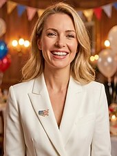  Women's USA Independence Day Alloy Pins Set – Multi-Style Patriotic Pins, Stars, Flags, Heart, Map, 7.4 Designs for Holiday, Party, and Festival Wear