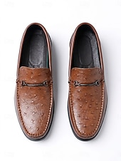 abordables Hombres-Mocasines marrones para hombre: zapatos casuales de vestir, suaves, ligeros y cómodos, ideales para veladas en resorts, cenas de vacaciones, fiestas en la playa y para un estilo elegante y sofisticado.