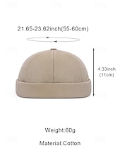 abordables Chapeaux pour hommes-Bonnet en coton sans visière pour homme, bonnet ajustable multicolore idéal pour la pêche, les voyages et les loisirs au quotidien.