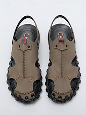 voordelige Heren-Grijze herensandalen, verstelbaar, comfortabel, geschikt voor zomerse wandelingen, strandvakanties, uitstapjes naar de kust, ontspanning aan zee en outdooractiviteiten tijdens de vakantie.