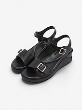preiswerte Komfortsandalen-Braune, bequeme Keilsandalen für Damen mit Fußgewölbeunterstützung – leichte Sandalen mit verstellbarem Riemen für ganztägigen Tragekomfort und rutschfester Sohle, ideal zum Spazierengehen und Reisen.