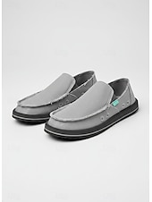 economico Scarpe Casual Slip-On-mocassini slip-on in tela da uomo – scarpe casual leggere e traspiranti per l'estate, la guida e le passeggiate in spiaggia