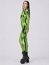 cheap Printing-Bodysuit Onesie Costume Printing Full Body Suit Women's Rave Graphic Abstract Costume for Music Festival Party Nightclub Halloween Carnival Kid's Adults'