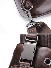 ieftine Genți de Băieți-geantă sling bărbătească din piele naturală - geantă vintage crossbody cu compartimente multiple &amp;capacitate mare, curea reglabilă pentru naveta de afaceri, călătorii &amp;casual de zi cu zi, culori