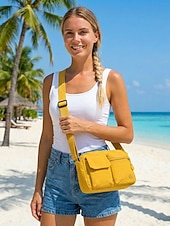 economico Borse a Tracolla-Borsa a tracolla da donna in nylon impermeabile, borsa da viaggio capiente e multicolore con molteplici tasche, tracolla regolabile, ideale per le vacanze e per tutti i giorni. &amp;sport all'aria aperta