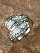 billiga Damringar-Damring i bohemisk legering, eleganta smycken i opal-look i flera storlekar för strandsemester, vardagskläder