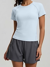 Women's Moisture Wicking Quick Drying T Shirt Tee Top Elegant Stylish Classic Short Sleeve Crew Neck Round Neck Regular Tops Casual Gym Sports Blue Black White Purple Summer Spring