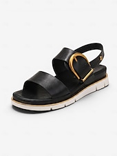 economico Sandali Comodi-Sandali comodi da donna neri con supporto per l'arco plantare - sandali leggeri con cinturino e fibbia, comodi per tutto il giorno, con suola antiscivolo, ideali per camminare e viaggiare.