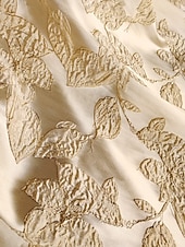 billige Gulvlengde-A-linje Gulvlengde Skjortekjole Formell kjole Aftenkjole Kjole til brudens mor 3/4 ermer Skjortekrage Elegant Minimalistisk Formell Bryllupsgjest Semi-formelt Jacquard med Belte / bånd