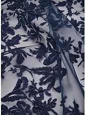 preiswerte Bodenlänge-A-Linie Kleid Bodenlang Spitzenkleid Brautmutterkleid Kurzarm V Ausschnitt Hoher Ausschnitt Elegant Vintage luxuriös Formell Hochzeitsgast Semi-Formal Spitze mit Stickerei Applikationen