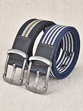 voordelige Herenriemen-Stevige, verstelbare herenriem van polyester met gesp, duurzame riem in meerdere kleuren, ideaal voor strandvakantie of dagelijks gebruik. &amp;outdoor sportkleding