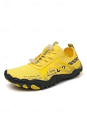abordables Men-Men's Yellow Water Shoes - Quick-Dry Barefoot Aqua Sneakers - Breathable Non-Slip Outdoor Shoes for Water Activities, Swimming, Beach Walking and Vacation Travel