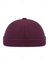 abordables Chapeaux pour hommes-Bonnet en coton sans visière pour homme, bonnet ajustable multicolore idéal pour la pêche, les voyages et les loisirs au quotidien.