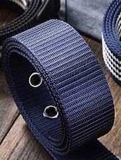 voordelige Herenriemen-Stevige, verstelbare herenriem van polyester met gesp, duurzame riem in meerdere kleuren, ideaal voor strandvakantie of dagelijks gebruik. &amp;outdoor sportkleding