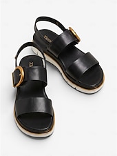 economico Sandali Comodi-Sandali comodi da donna neri con supporto per l'arco plantare - sandali leggeri con cinturino e fibbia, comodi per tutto il giorno, con suola antiscivolo, ideali per camminare e viaggiare.