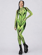 cheap Printing-Bodysuit Onesie Costume Printing Full Body Suit Women's Rave Graphic Abstract Costume for Music Festival Party Nightclub Halloween Carnival Kid's Adults'