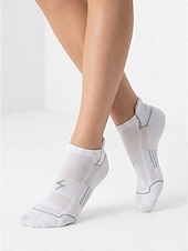 baratos Meias femininas-Meias femininas de cano curto, 6 pares, acolchoadas em algodão, para corrida, respiráveis e ideais para uso diário, academia, caminhada e fitness.