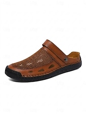 cheap Men-Men's Slip-On Clog Sandals Breathable Cutout Comfort Mule Shoes Casual Lightweight Footwear for Outdoor Resort, Garden Leisure, Travel and Everyday Summer Wear