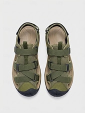 abordables Sport Sandals-Women's Army Green Closed Toe Outdoor Sport Sandals - Adjustable Straps Non-Slip Breathable Footwear for Hiking, Walking &amp; Water Activities