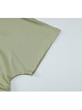 ieftine tricou simplu-Pentru femei Top cu umeri deschiși Tricou Grafic Simplu Epocă Stilat Fără manșon Manșon scurt Asimetric De Pe Umăr Topuri obișnuite Casual Plajă vară Negru Alb Trifoi Vară Primăvară