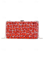 preiswerte Clutches &amp; Taschen für die Abendgarderobe-Luxuriöse Damen-Abendclutch mit Strasssteinen, goldfarbene, kristallverzierte Handtasche mit festem Rahmen und Kettenriemen für formelle Hochzeiten, Cocktailpartys und Galaveranstaltungen
