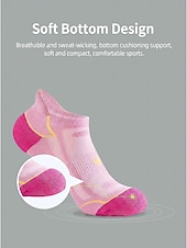 baratos Meias femininas-Meias femininas de cano curto, 6 pares, acolchoadas em algodão, para corrida, respiráveis e ideais para uso diário, academia, caminhada e fitness.
