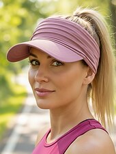 voordelige Dameshoeden-Damespet met elastische polyester klep, gemaakt van stretchstof voor casual buitenactiviteiten, reizen en vakanties, verkrijgbaar in verschillende kleuren, comfortabele zomerpet voor dames