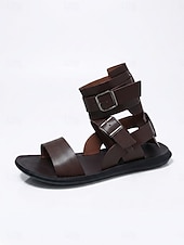cheap Men-Men's  Strappy Sandals Casual Comfort Summer Shoes Classic Open-Toe Footwear for Outdoor Resort, Holiday Travel, Beachside Leisure and Everyday Wear