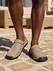 cheap Men-Men's Slip-On Clog Sandals Breathable Cutout Comfort Mule Shoes Casual Lightweight Footwear for Outdoor Resort, Garden Leisure, Travel and Everyday Summer Wear