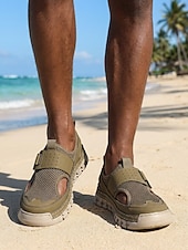 cheap Men-Men's Closed-Toe Fisherman Sandals Adjustable Comfort Beach Shoes for Beach Vacation, Seaside Walking, Holiday Travel and Casual Summer Wear