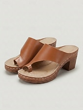 abordables Sandalias de tacón-Sandalias planas plateadas metalizadas con tacón de bloque para mujer - sandalias con puntera de aro lateral, calzado casual de verano para fiestas en el jardín y viajes. &amp;uso diario